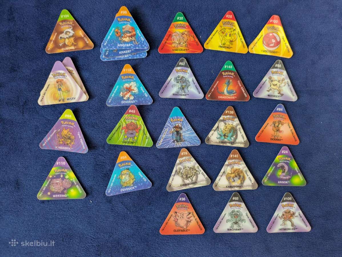 Pokemon Tazos (kepsų) ir kortelių kolekcija - nuotraukos Nr. 4