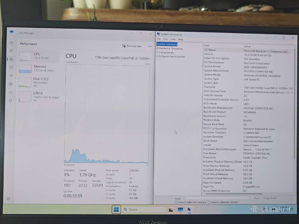 Asus Zenbook 14x Ux3404va Oled 2880x1800 120hz - nuotraukos Nr. 5