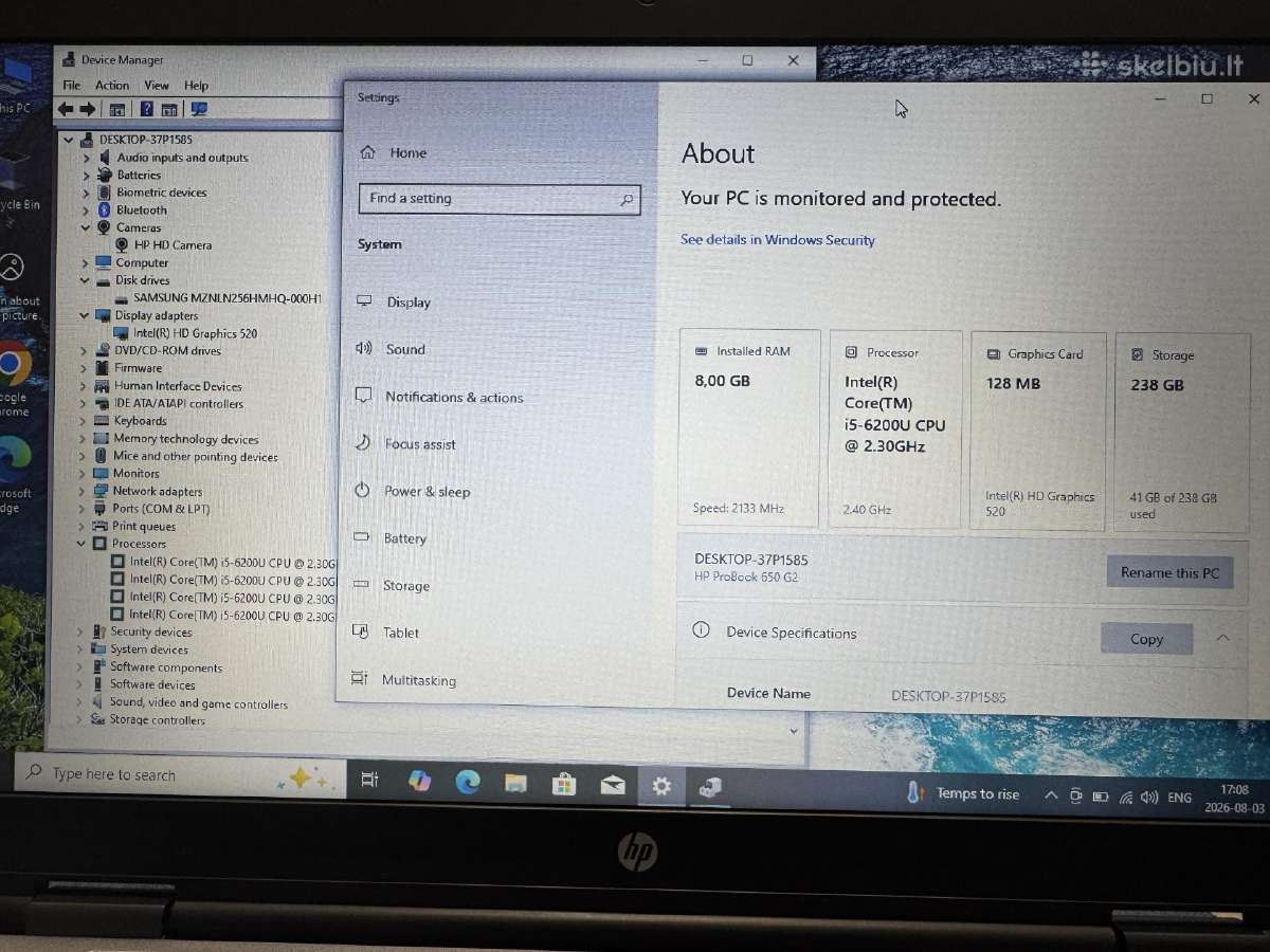 Hp Probook 650 - nuotraukos Nr. 4