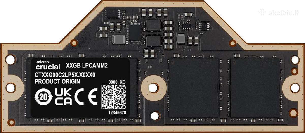 Crucial 64gb Lpcamm2 Lpddr5x- 7500 memory - nuotraukos Nr. 3