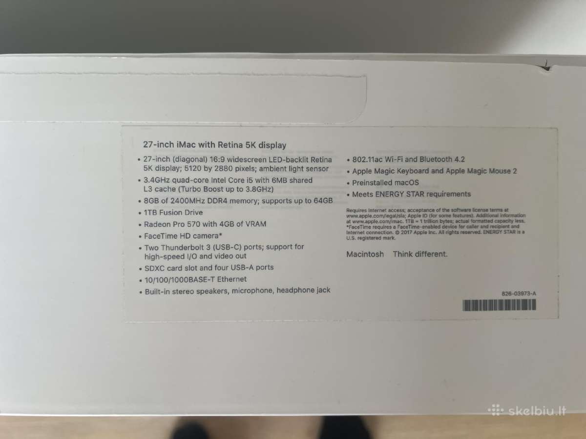 Apple iMac 27-inch Retina 5k (2017) - nuotraukos Nr. 2
