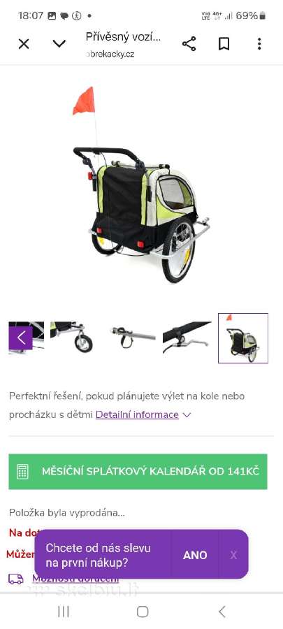 Dviračio priekaba vaikams - nuotraukos Nr. 3