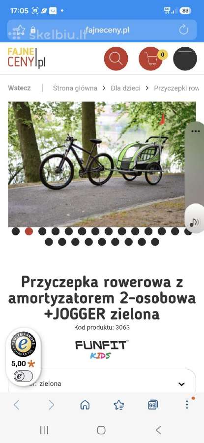 Dviračio priekaba vaikams - nuotraukos Nr. 7