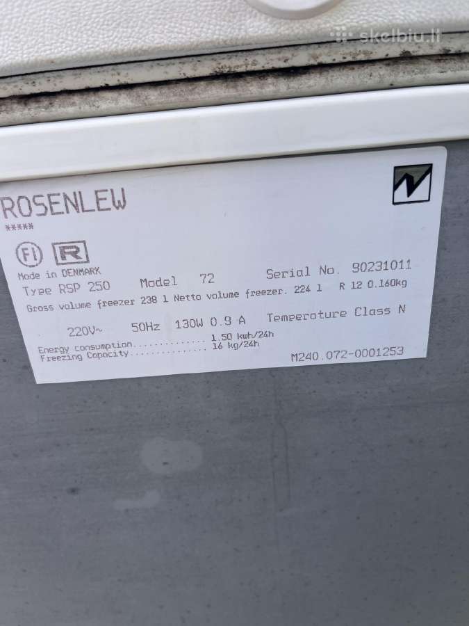 Šaldiklis / šaldymo kamera Rosenlew Rsp 250 - nuotraukos Nr. 7