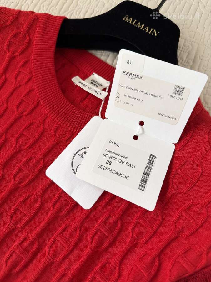 Hermes raudona suknele - nuotraukos Nr. 11