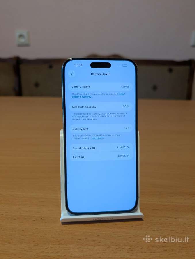 iPhone 15 pro max 256gb, 86% - nuotraukos Nr. 8