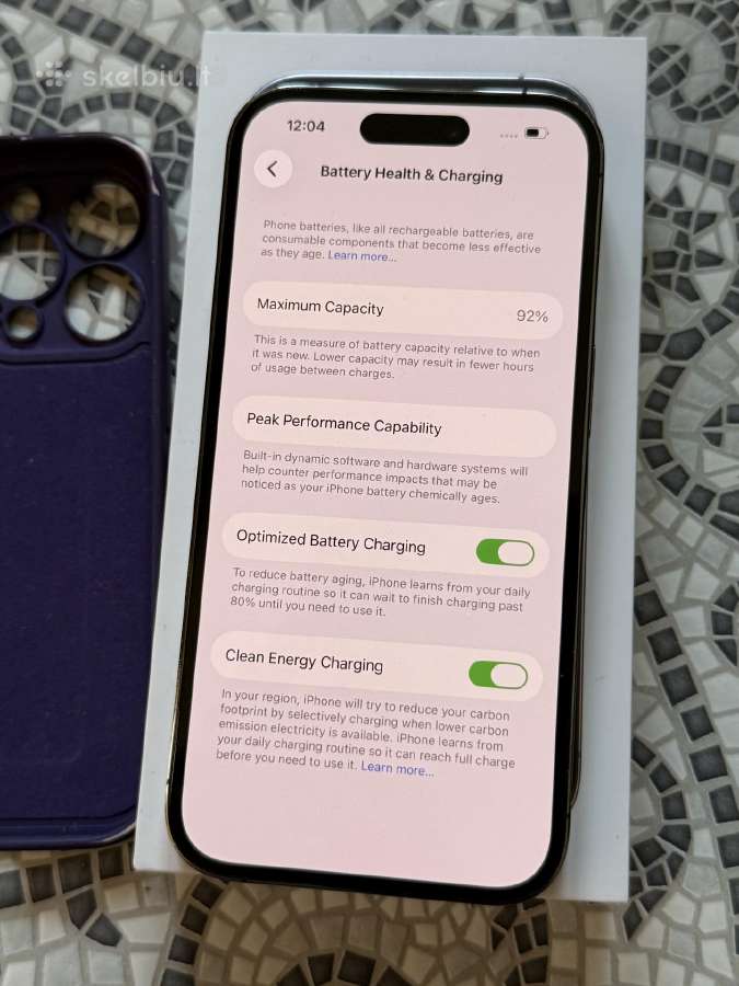 iPhone 14 Pro 128gb Purple - nuotraukos Nr. 6