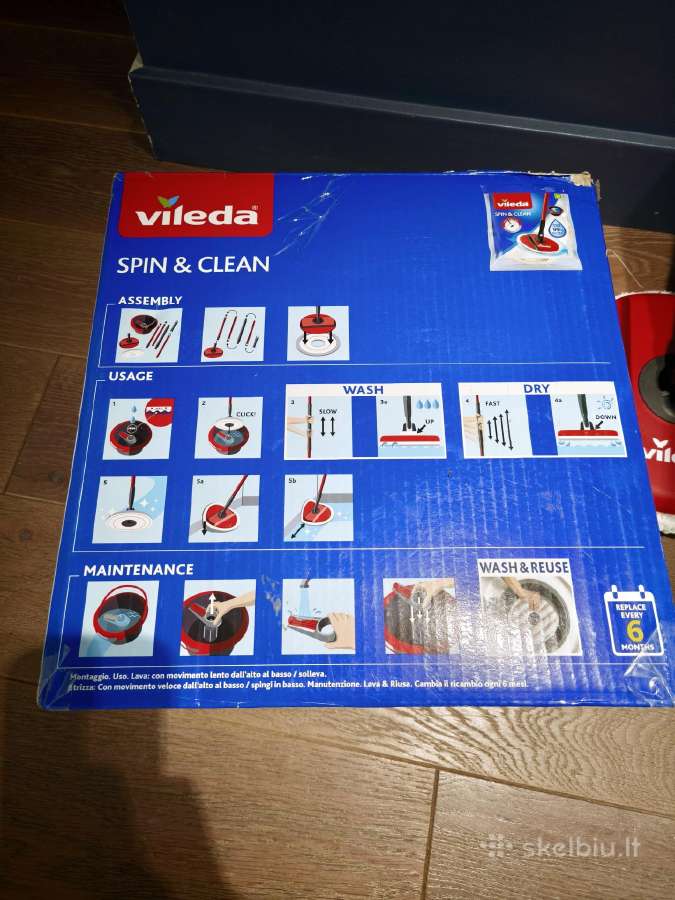 Vileda Spin & Clean grindų valymo rinkinys - nuotraukos Nr. 9