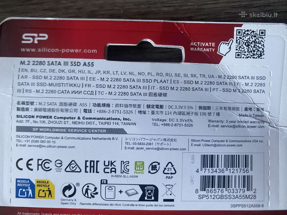 512 GB, M.2 Sata 3 SSD diskas - nuotraukos Nr. 5