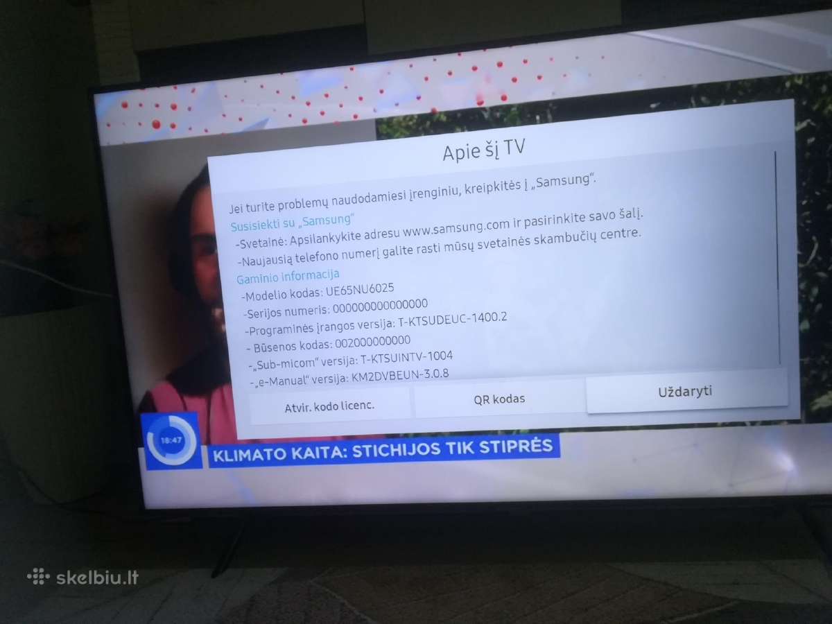 Samsung 165cm Ue65nu6025 4k Go3 Youtube Wi-fi - nuotraukos Nr. 4
