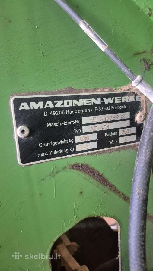 Sėjamoji Amazone Ad403-super+freza Kg402 - nuotraukos Nr. 4