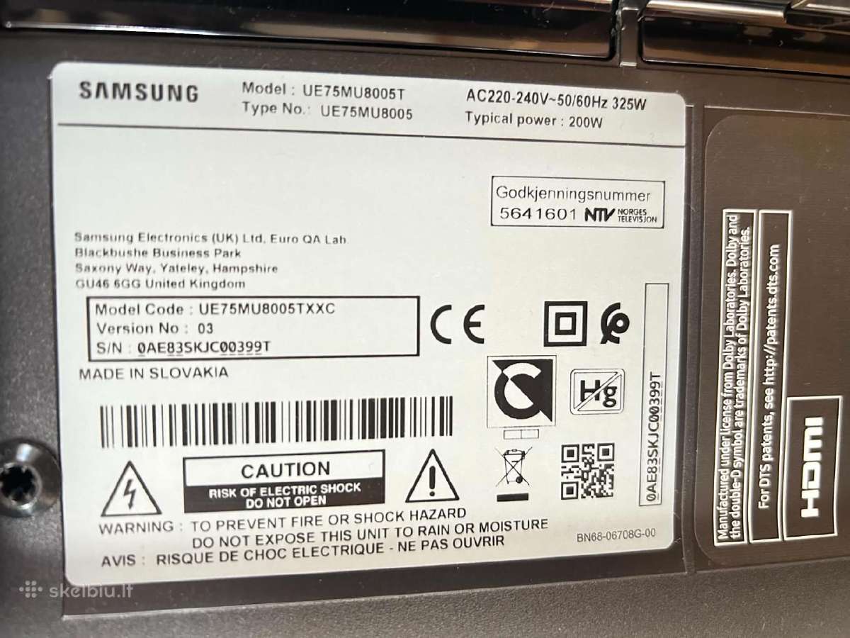 Samsung 75 4k Smart TV Ue75mu8005 - nuotraukos Nr. 2