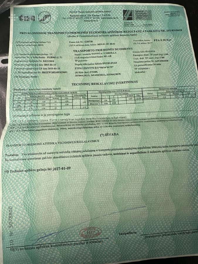 Parduodu automobilį „Toyota Corolla“ - nuotraukos Nr. 9