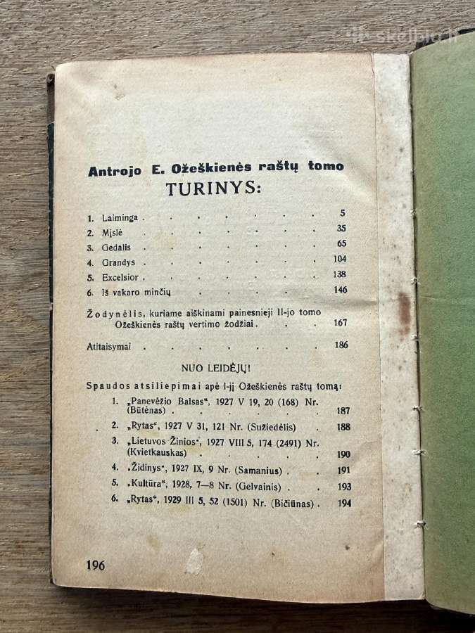 Elzės Ožeškienės raštai. 2 tomas. 1929 m. - nuotraukos Nr. 9