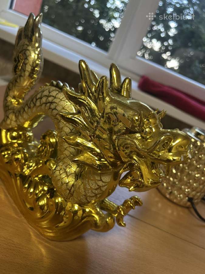 Auksinė keraminė drakono skulptūra - nuotraukos Nr. 4