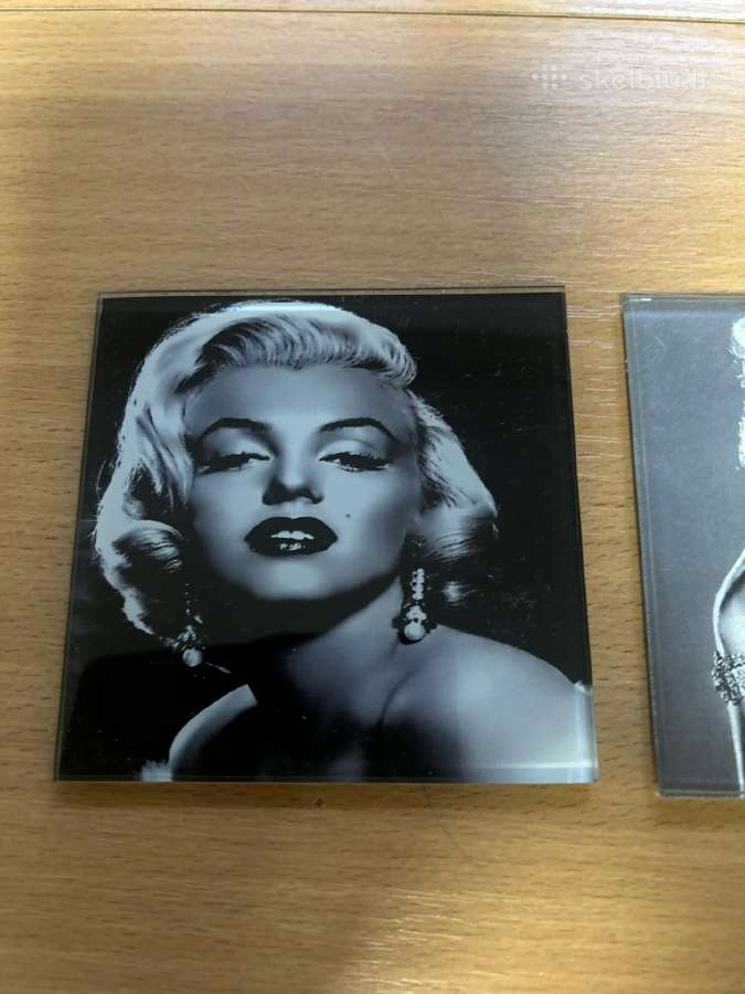 Marilyn Monroe stikliniai padėkliukai – 4 vnt. - nuotraukos Nr. 5