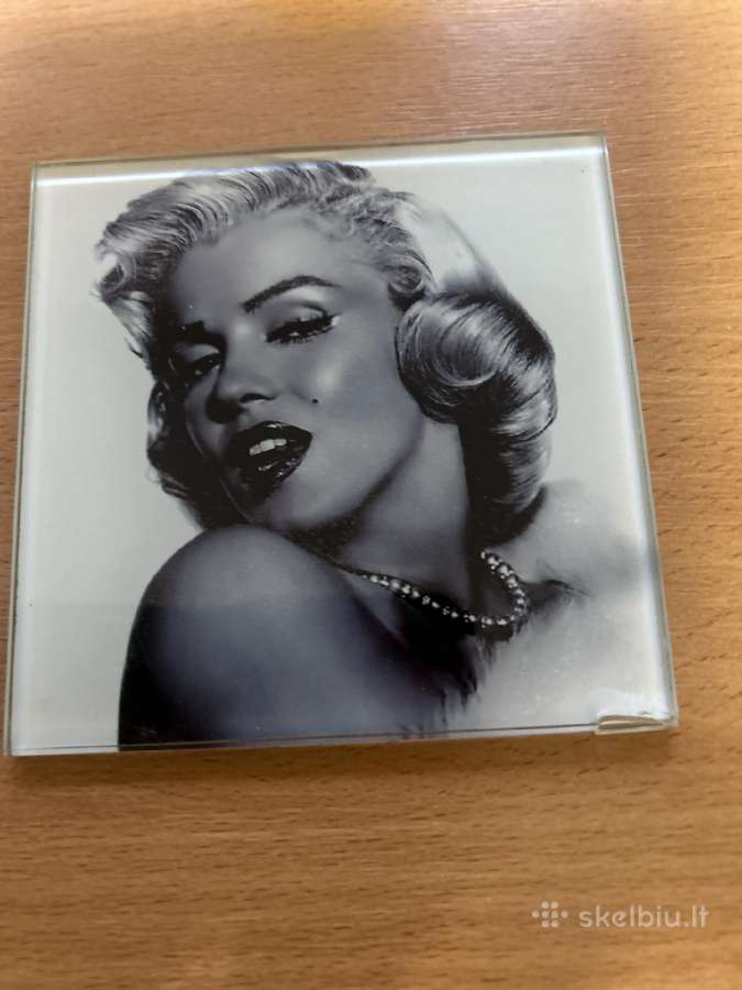 Marilyn Monroe stikliniai padėkliukai – 4 vnt. - nuotraukos Nr. 7