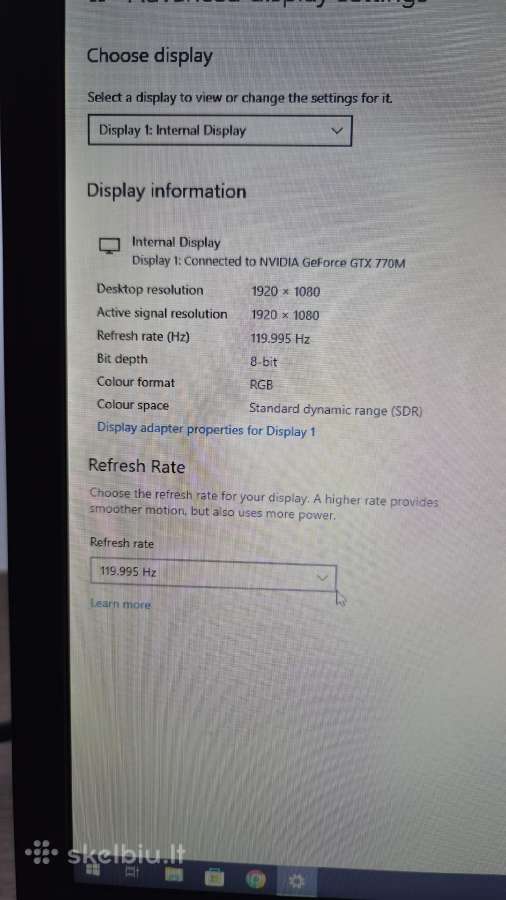 Alienware 17 R1 17.3" Full HD 120hz 3D, 32gb RAM - nuotraukos Nr. 10