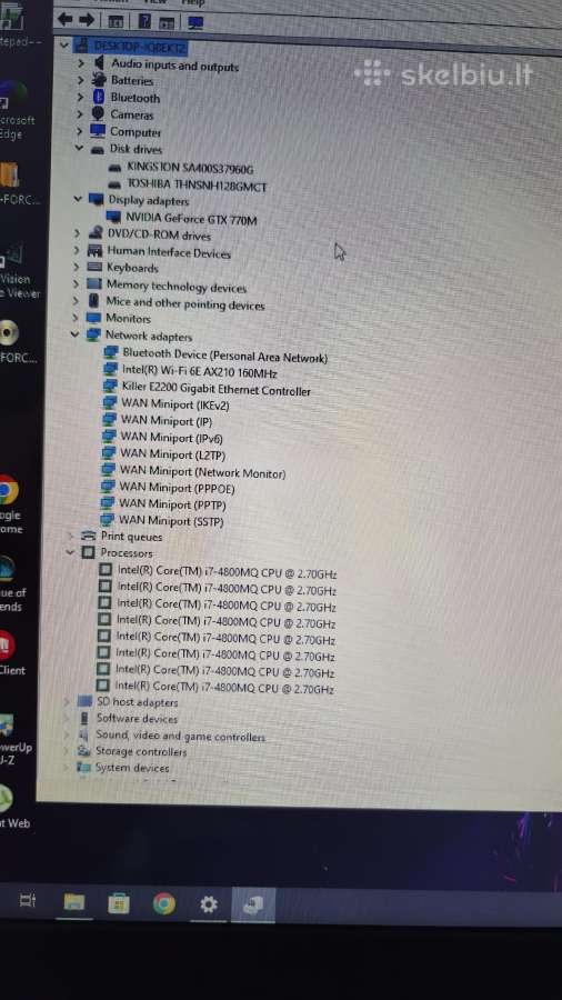 Alienware 17 R1 17.3" Full HD 120hz 3D, 32gb RAM - nuotraukos Nr. 20
