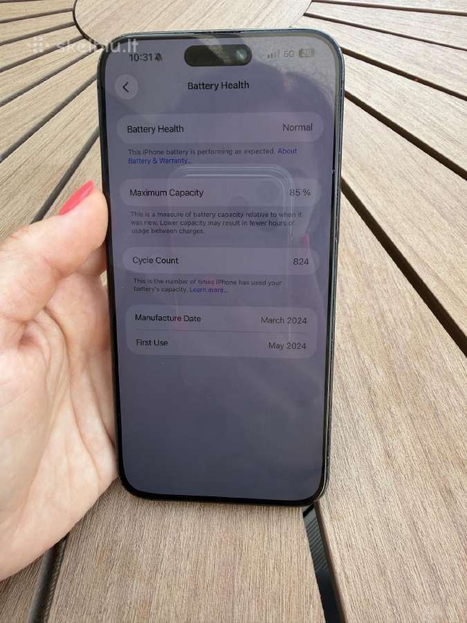 iPhone 15pro max, 256 GB - nuotraukos Nr. 6