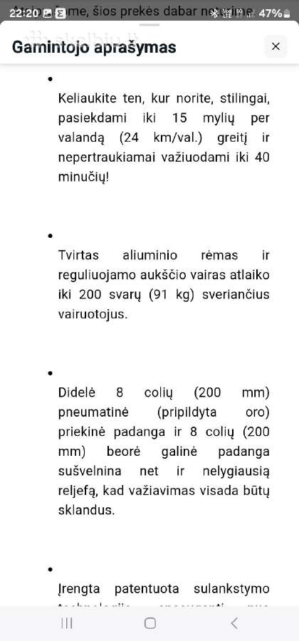 Elektrinis paspirtukas Razor Eprime Air - nuotraukos Nr. 12