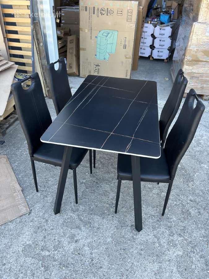Keramikinis stalas + 4 kėdės 170€ - nuotraukos Nr. 3