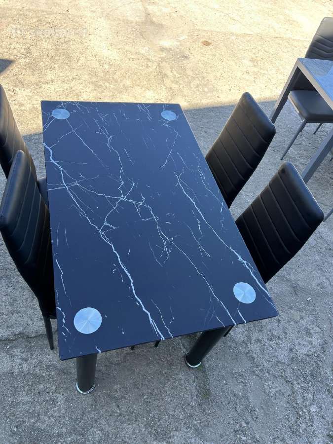 Valgomojo stalas su 4 kėdėm 160€ - nuotraukos Nr. 4