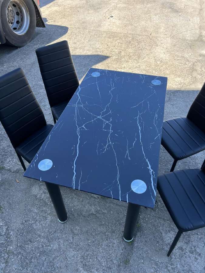 Valgomojo stalas su 4 kėdėm 160€ - nuotraukos Nr. 6