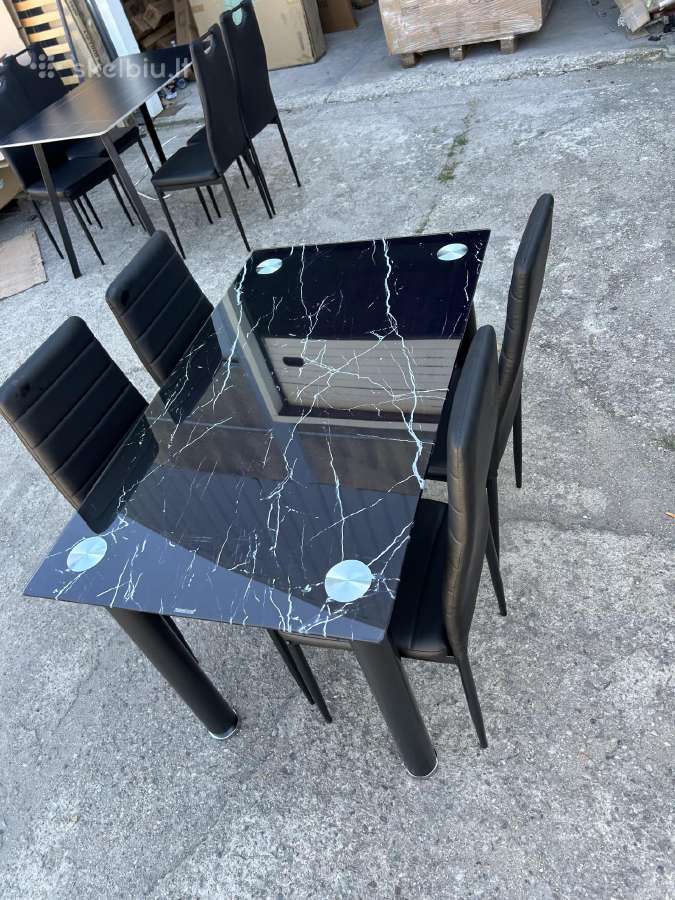Valgomojo stalas su 4 kėdėm 160€ - nuotraukos Nr. 14