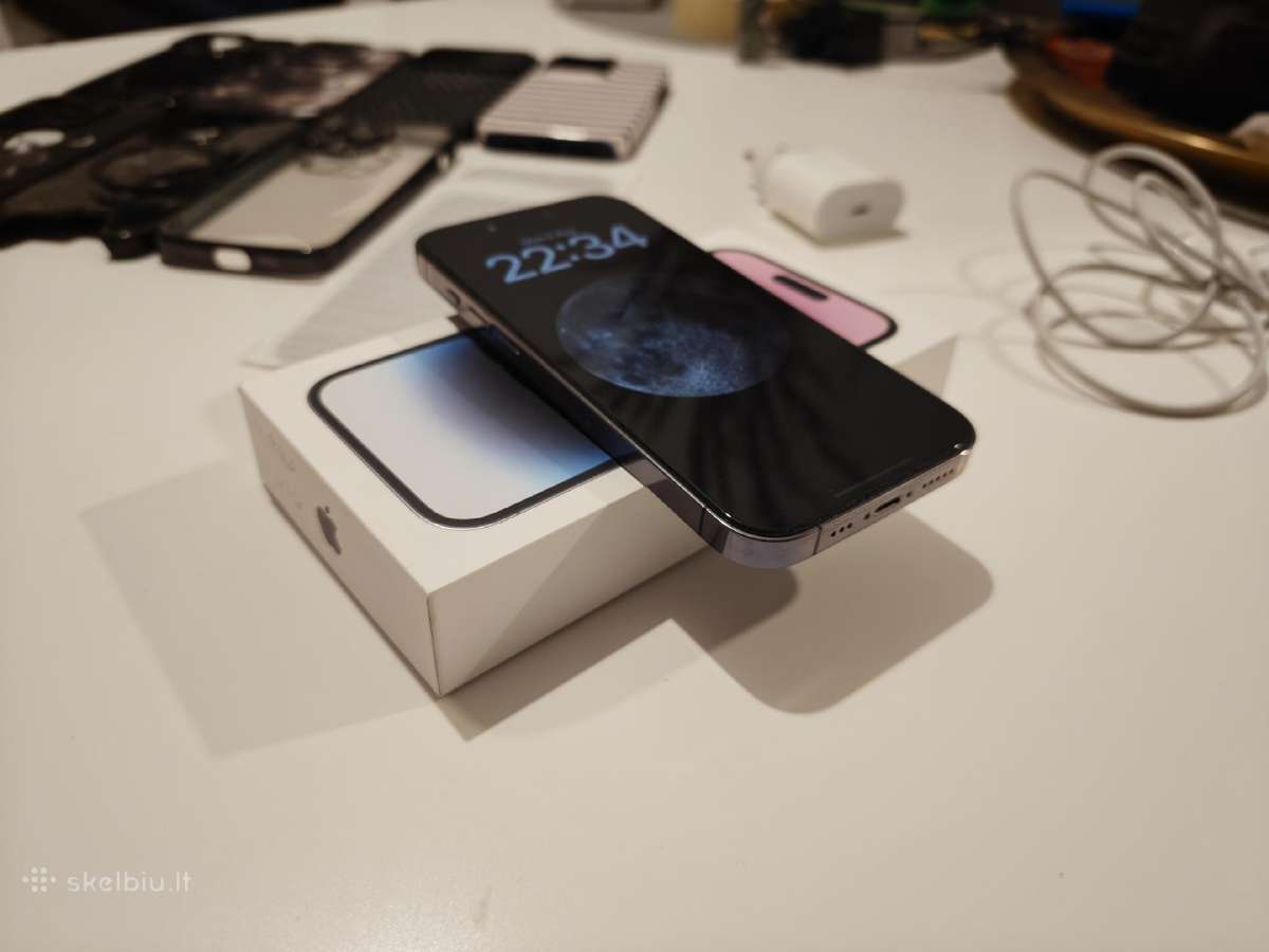 iPhone 14 pro 256gb deep purple baterija 85% - nuotraukos Nr. 3
