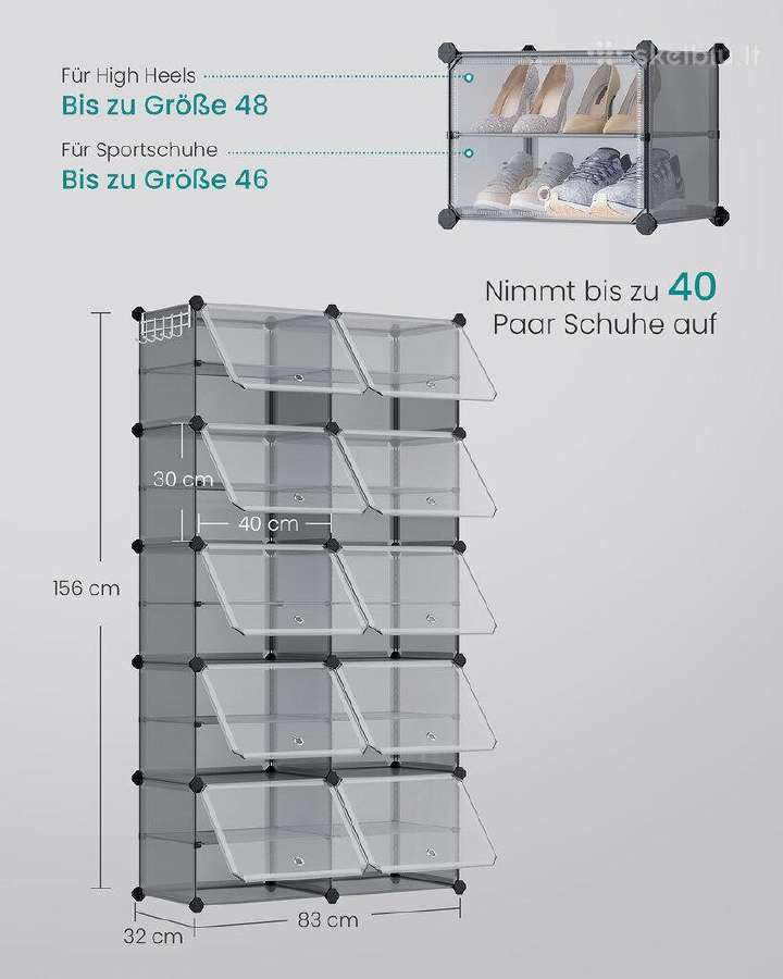 Modulinė batų spinta - nuotraukos Nr. 5