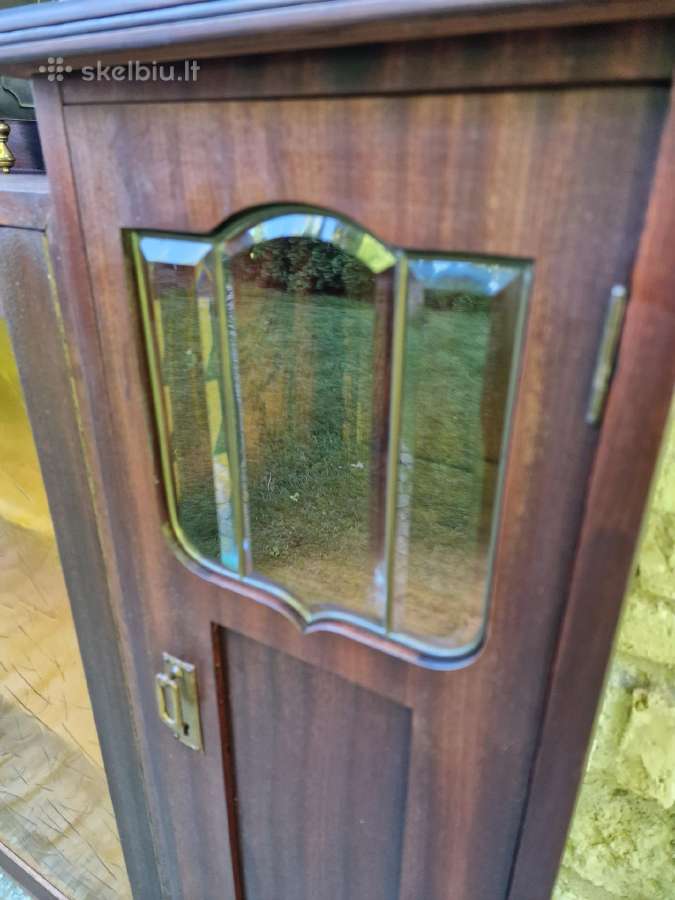 Antikvarinė Art Nouveau raudonmedžio indauja - nuotraukos Nr. 5