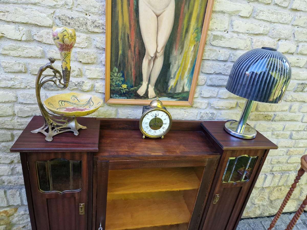 Antikvarinė Art Nouveau raudonmedžio indauja - nuotraukos Nr. 10