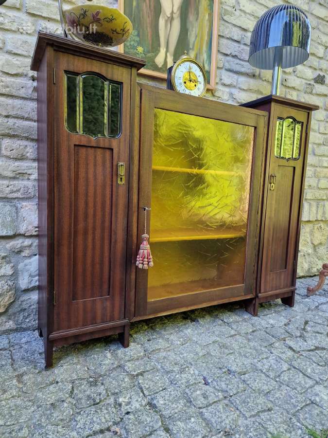 Antikvarinė Art Nouveau raudonmedžio indauja - nuotraukos Nr. 11