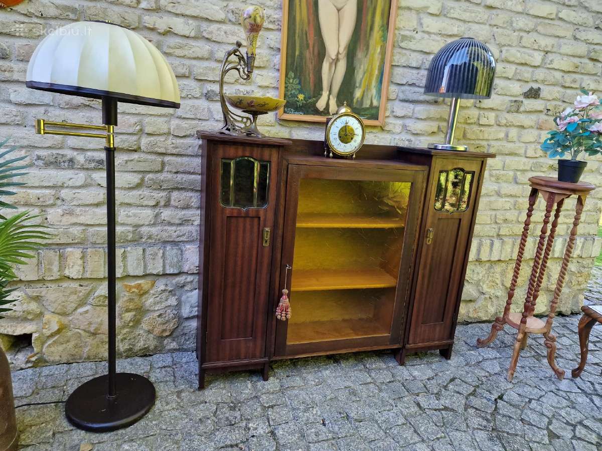 Antikvarinė Art Nouveau raudonmedžio indauja - nuotraukos Nr. 12