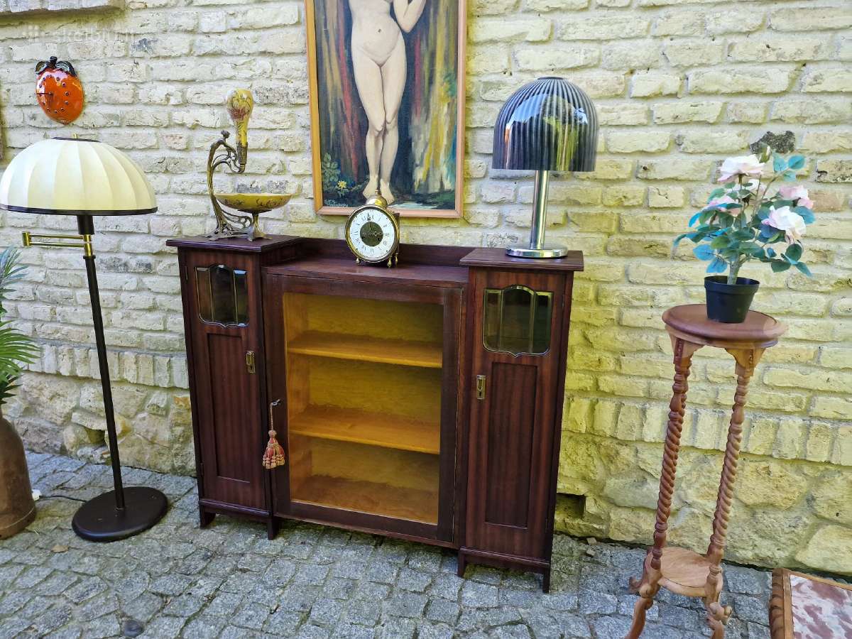 Antikvarinė Art Nouveau raudonmedžio indauja - nuotraukos Nr. 13