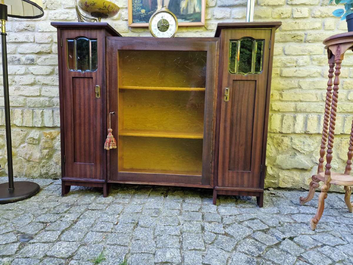 Antikvarinė Art Nouveau raudonmedžio indauja - nuotraukos Nr. 14