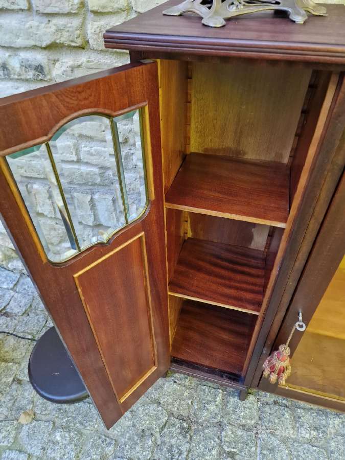 Antikvarinė Art Nouveau raudonmedžio indauja - nuotraukos Nr. 16