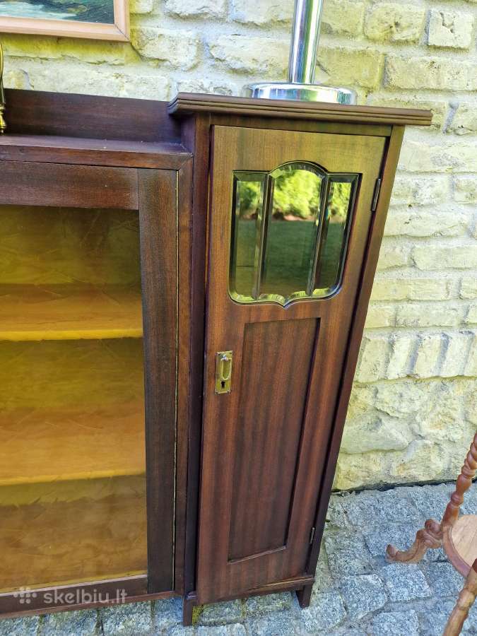 Antikvarinė Art Nouveau raudonmedžio indauja - nuotraukos Nr. 23
