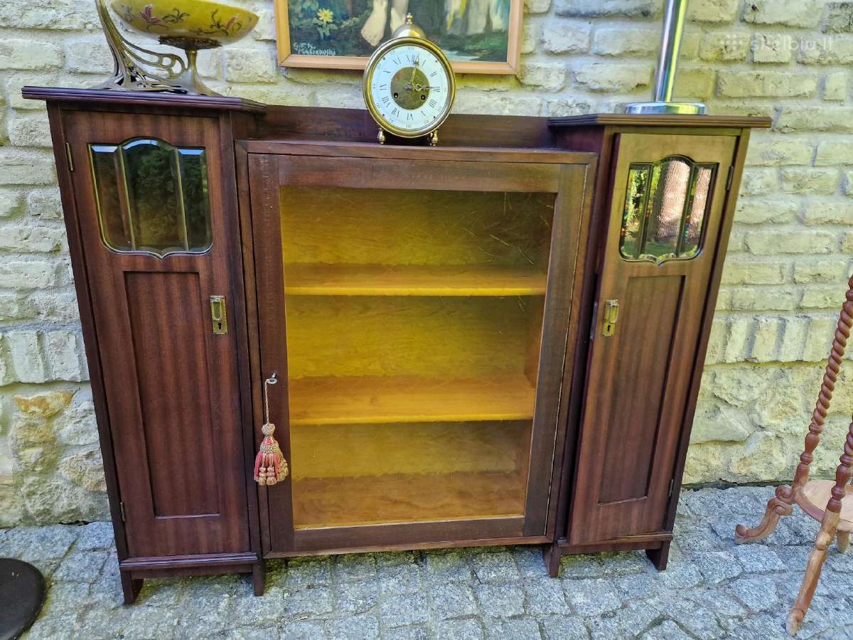 Antikvarinė Art Nouveau raudonmedžio indauja - nuotraukos Nr. 25