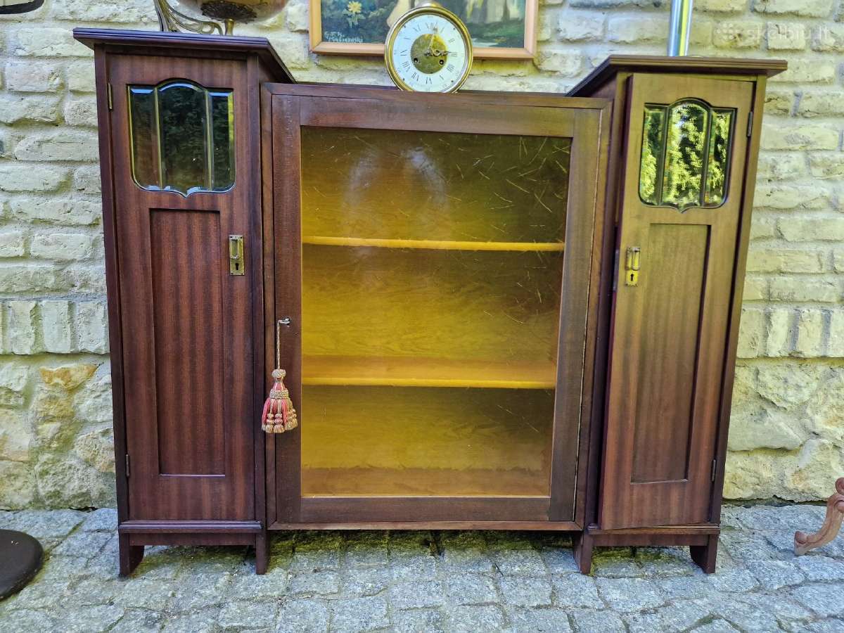 Antikvarinė Art Nouveau raudonmedžio indauja - nuotraukos Nr. 28