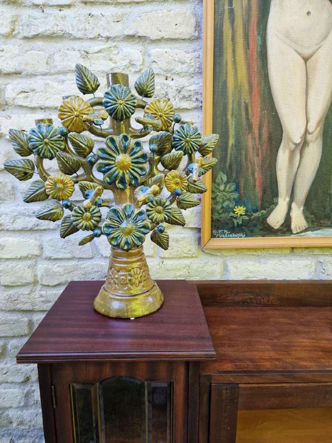 Antikvarinė Art Nouveau raudonmedžio indauja - nuotraukos Nr. 38