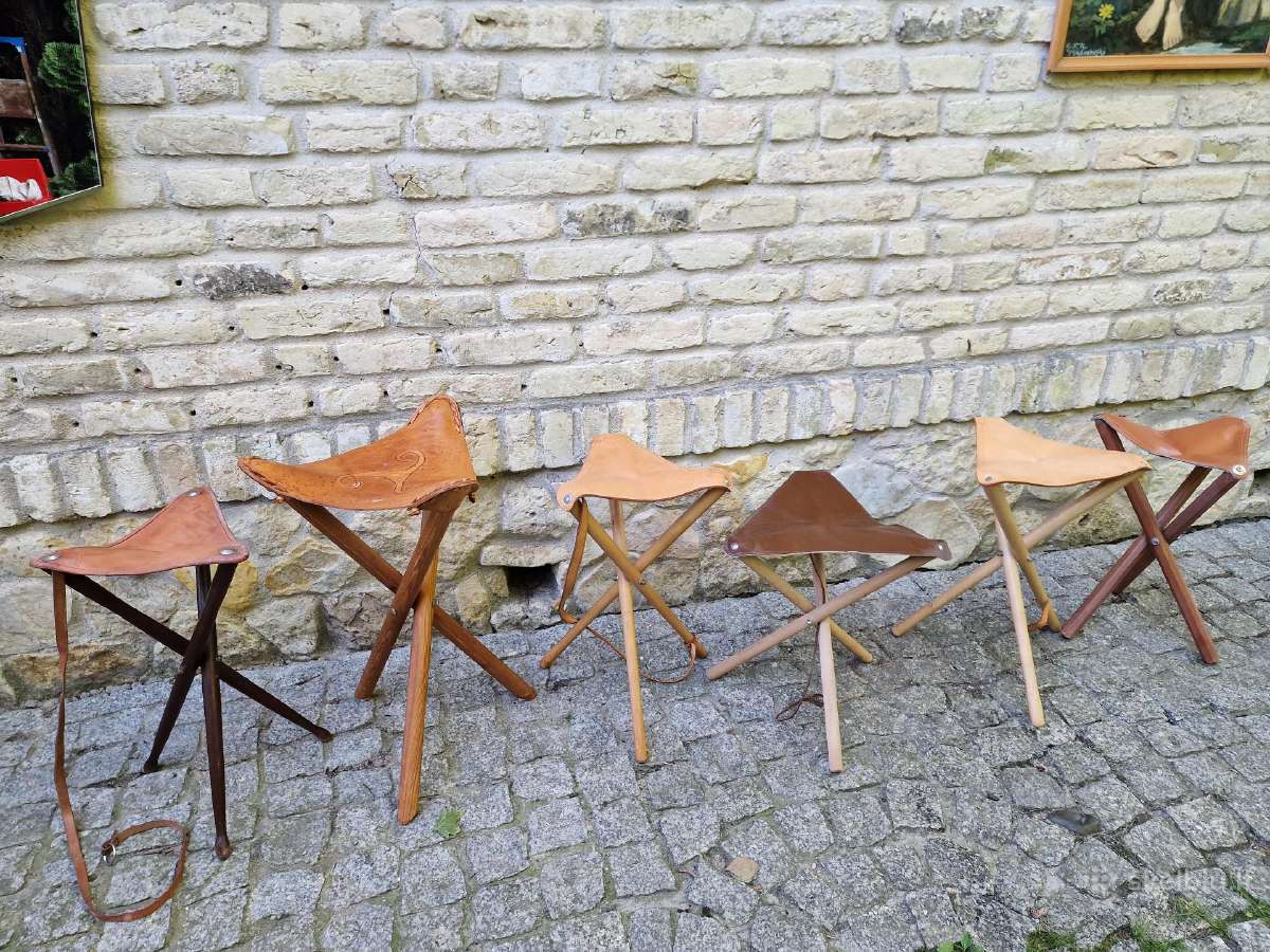 Vintažinės sudedamos kelioninės kėdutės - nuotraukos Nr. 2