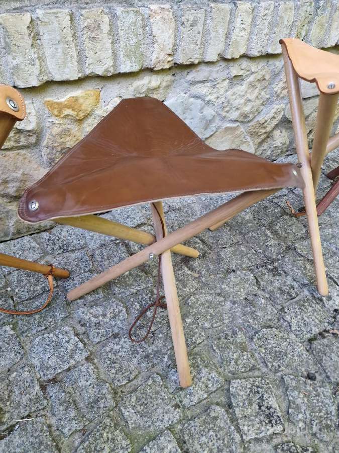 Vintažinės sudedamos kelioninės kėdutės - nuotraukos Nr. 7
