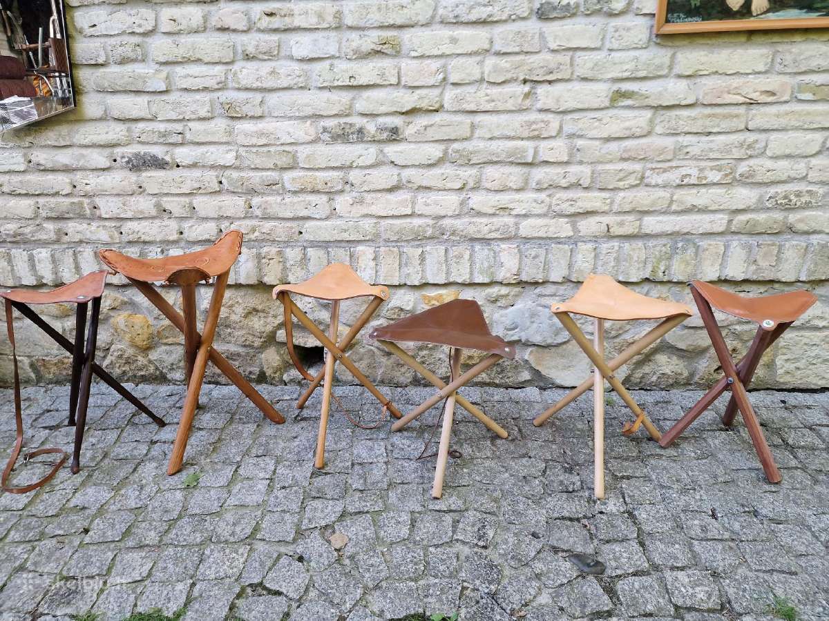 Vintažinės sudedamos kelioninės kėdutės - nuotraukos Nr. 8
