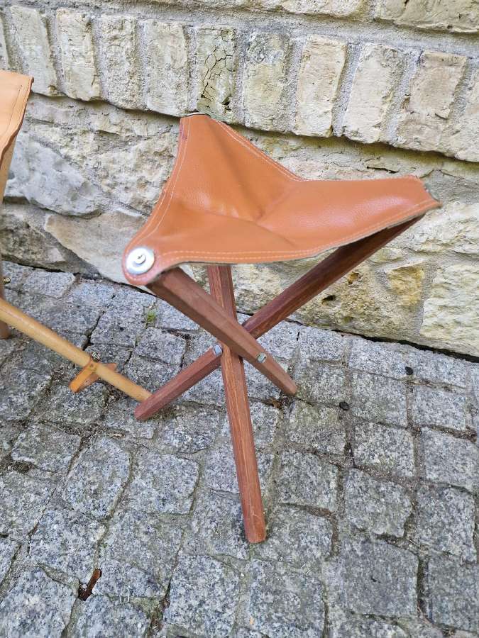 Vintažinės sudedamos kelioninės kėdutės - nuotraukos Nr. 9