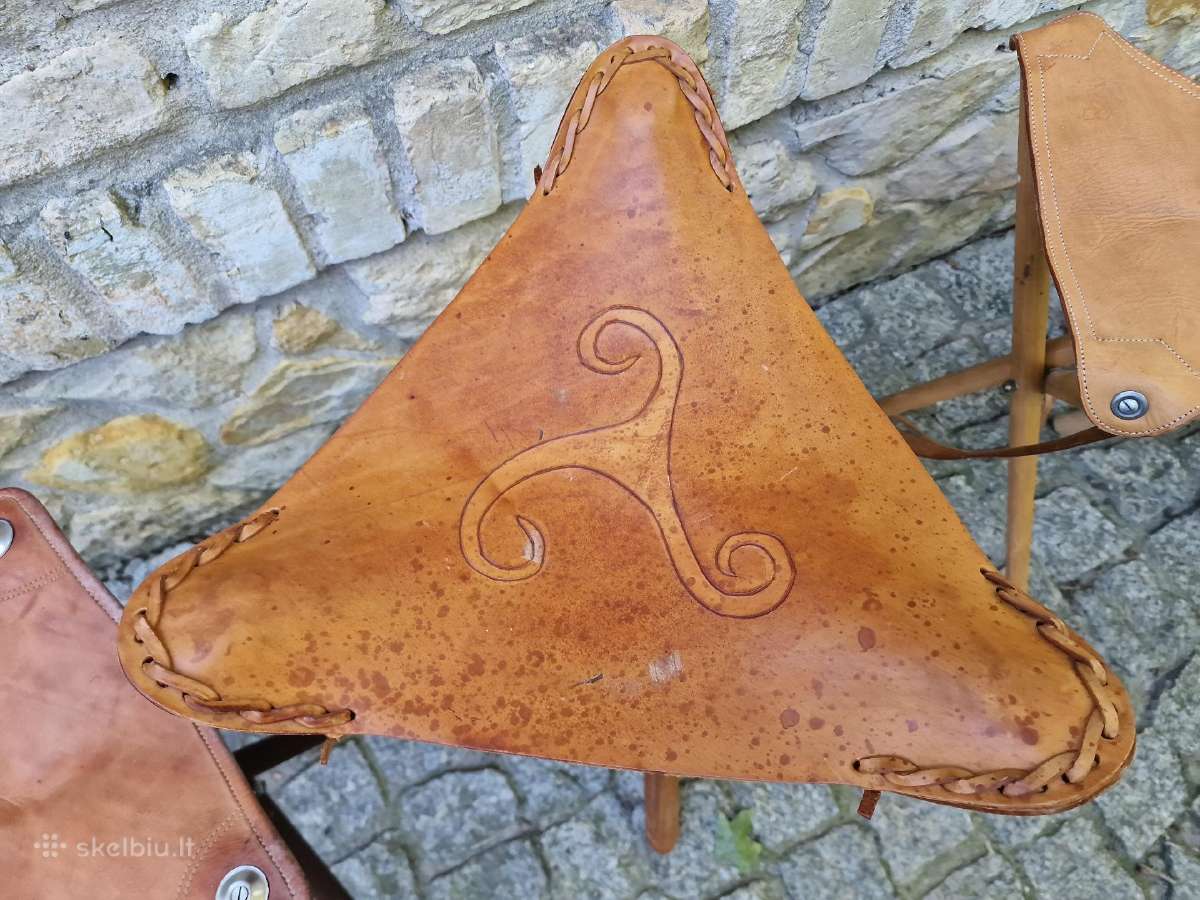 Vintažinės sudedamos kelioninės kėdutės - nuotraukos Nr. 14