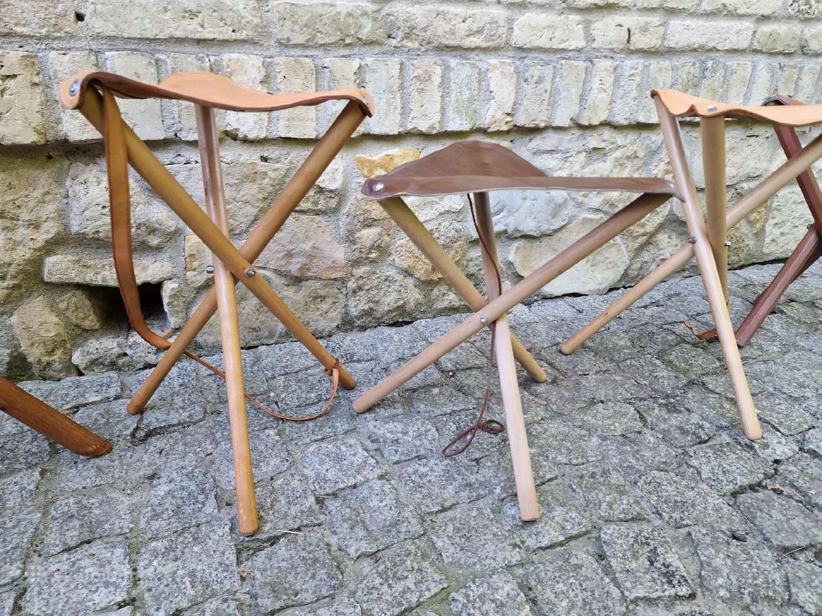 Vintažinės sudedamos kelioninės kėdutės - nuotraukos Nr. 15