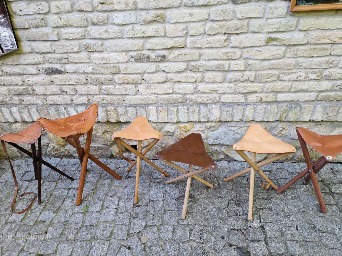 Vintažinės sudedamos kelioninės kėdutės - nuotraukos Nr. 17