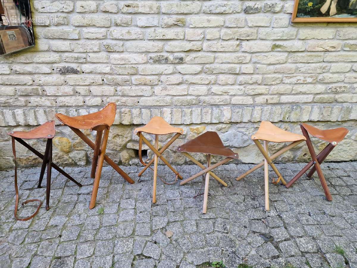 Vintažinės sudedamos kelioninės kėdutės - nuotraukos Nr. 22